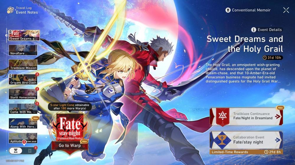 Honkai Star Rail Fate/Stay Night Ereignis Anleitung