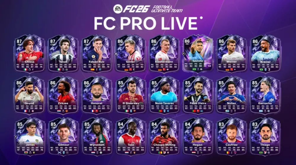 EA FC 26: Seguimiento de Mejoras en FC Pro Live – Todos los Jugadores y sus Avances