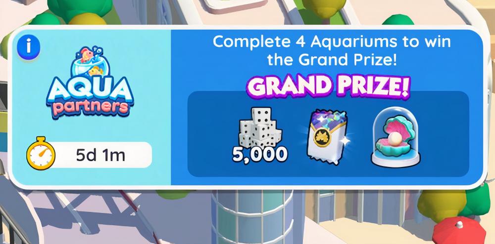 Monopoly GO: Explore Aqua Partners Rewards and Milestones (July 08-13)