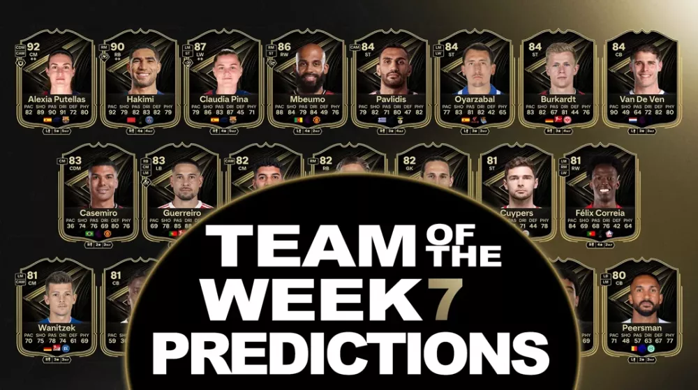 EA FC 26 TOTW 07 Previsioni: Putellas, Hakimi, Pina – chi entrerà nel Team of the Week 7?