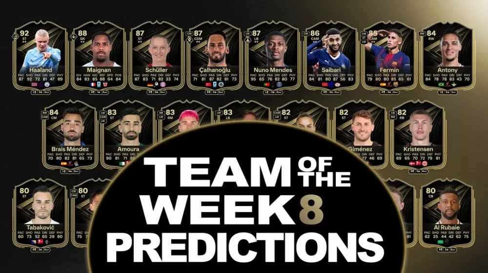 Predicciones del TOTW 08 de EA FC 26: ¿Quiénes se destacarán esta semana?