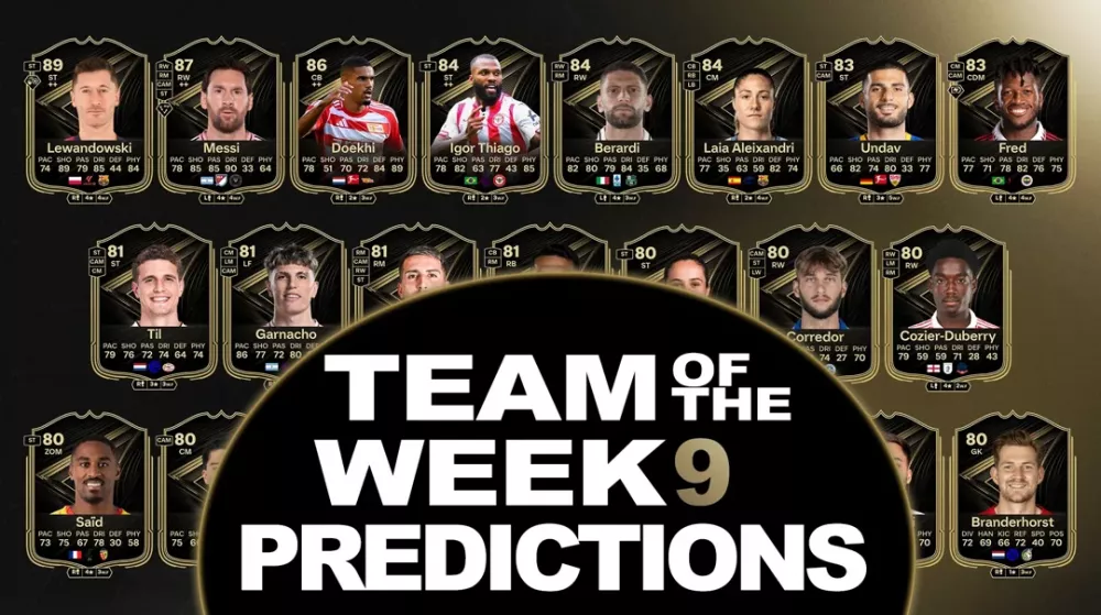 Predicciones TOTW 09 de EA FC 26: ¿Un nuevo intento para Messi, Lewandowski y Undav?