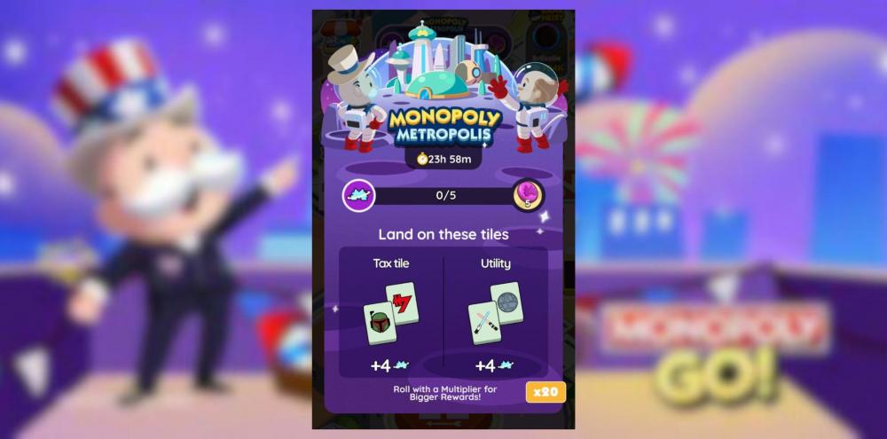 Monopoly GO : Récompenses et Jalons de Monopoly Metropolis (25-26 juin)
