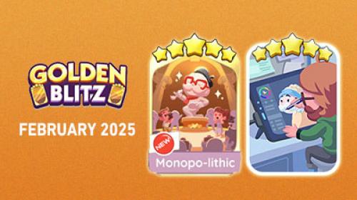 Next Monopoly Go Golden Blitz Schedule for February 2025