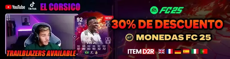 30% de descuento en monedas FC 25 en ItemD2R