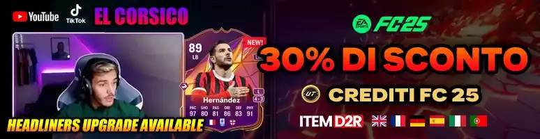 30% di sconto su monete FC 25 su ItemD2R