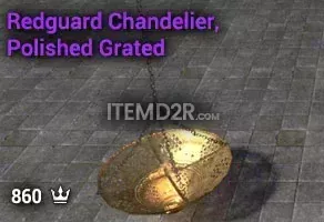 Redguard Chandelier, Polished Grated
