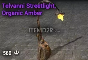 Telvanni Streetlight, Organic Amber