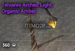 Telvanni Arched Light, Organic Amber