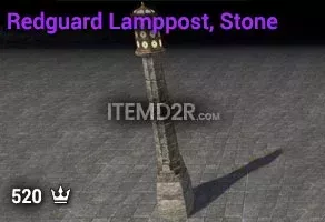 Redguard Lamppost, Stone
