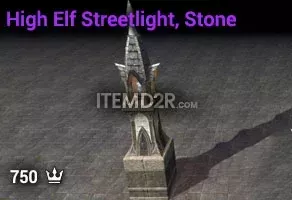 High Elf Streetlight, Stone