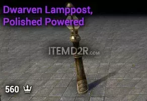 Dwarven Lamppost, Polished Powered