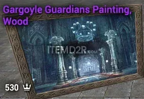 Gargoyle Guardians Painting, Wood