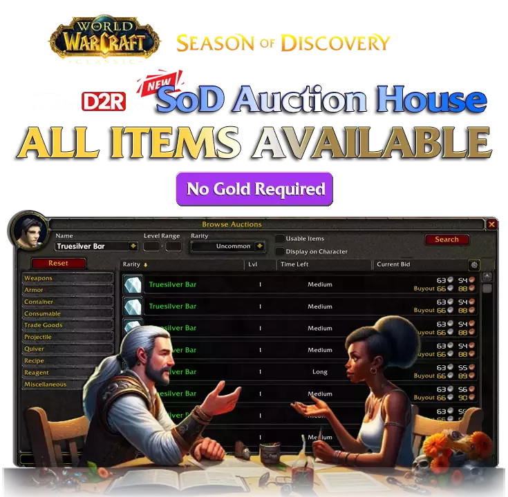 Buy Wow Classic Season Of Discovery Gold Wow Sod Gold Itemd2r