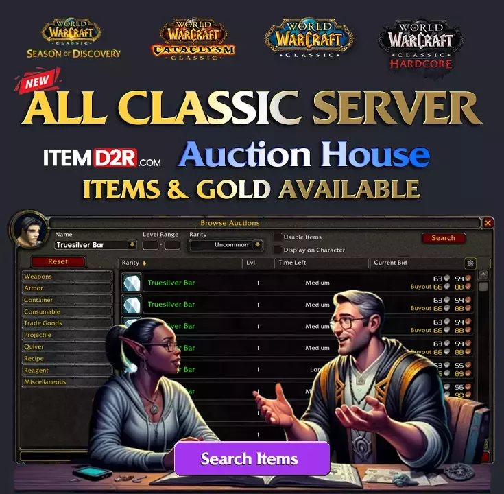 Buy WoW Classic Season of Discovery Gold at ItemD2R