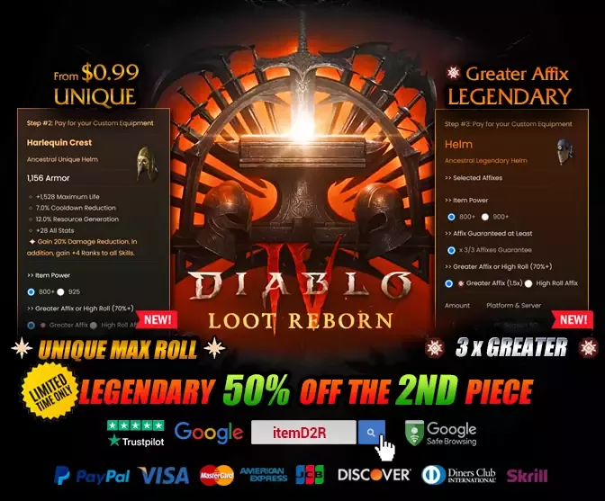 Buy Diablo 4 Items and Gold at ItemD2R