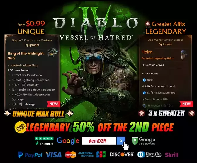 Buy Diablo 4 Items and Gold at ItemD2R