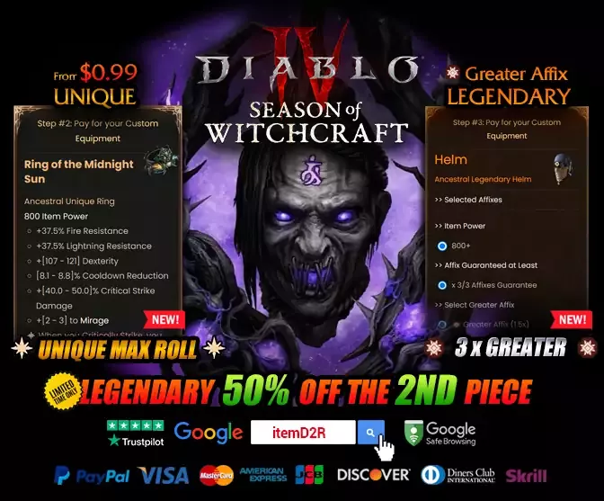 Buy Diablo 4 Items and Gold at ItemD2R