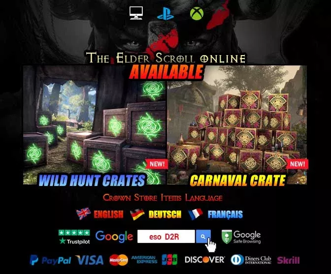 Buy ESO Items and Gold at ItemD2R