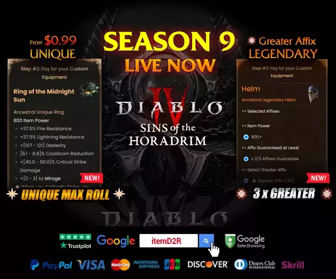 Buy Diablo 4 Items and Gold at ItemD2R