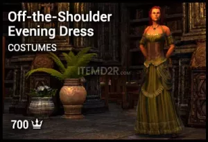Off-the-Shoulder Evening Dress