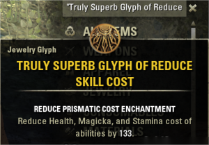 [NA]Truly Superb Glyph Of Reduce Skill Cost x1