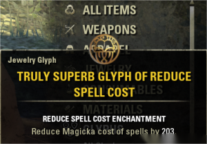 [EU]Truly Superb Glyph Of Reduce Spell Cost x1