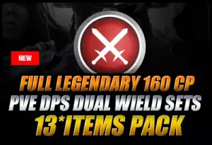 [EU]Full Legendary 160 CP PvE DPS Stamina Dual Wield Sets 13*items Pack