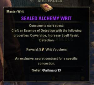 [NA]Sealed Alchemy Writ (Detection)