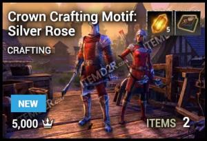 Crown Crafting Motif: Silver Rose
