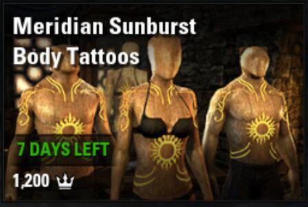 Meridian Sunburst Body Tattoos