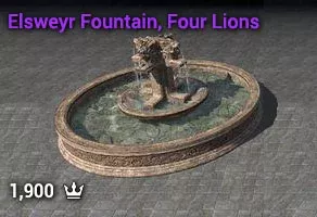 Elsweyr Fountain, Four Lions