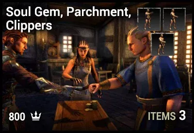 Soul Gem, Parchment, Clippers