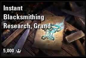 Instant Blacksmithing Research, Grand