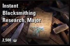 Instant Blacksmithing Research, Major