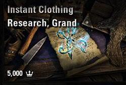 Instant Clothing Research, Grand