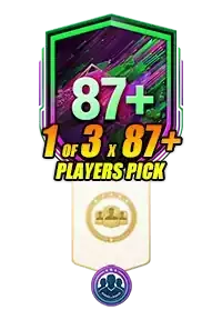 87+ 1 of 3 Player Pick