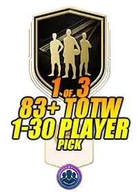 1 of 3 83+ TOTW 1-30 Player Pick