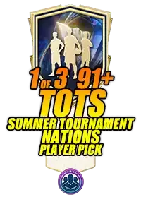 1 of 3 91+TOTS Summer Tournament Nations Player Pick